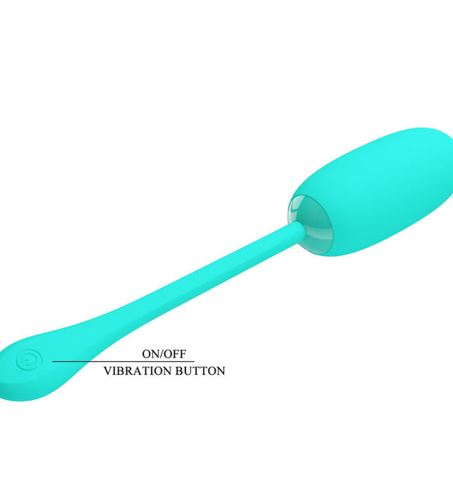 PRETTY LOVE - JULIUS WATERPROOF-RECHARGEABLE VIBRATING EGG AQUA GREEN