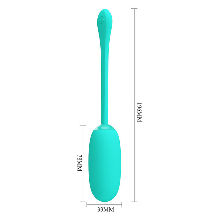 PRETTY LOVE - JULIUS WATERPROOF-RECHARGEABLE VIBRATING EGG AQUA GREEN