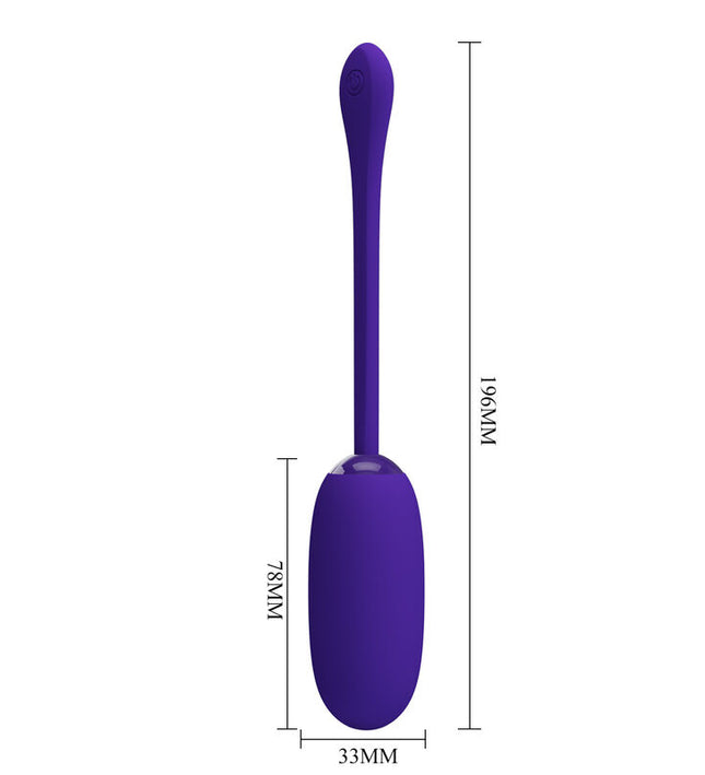 PRETTY LOVE - JULIUS WATERPROOF-RECHARGEABLE VIBRATING EGG PURPLE