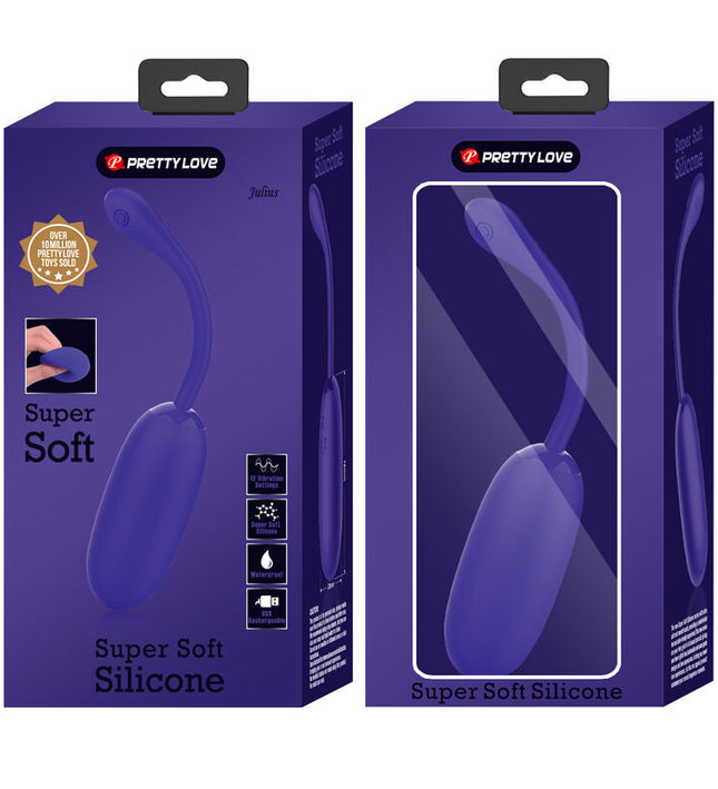 PRETTY LOVE - JULIUS WATERPROOF-RECHARGEABLE VIBRATING EGG PURPLE