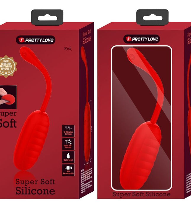 PRETTY LOVE - KIRK RECHARGEABLE VIBRATING EGG RED