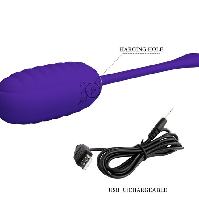 PRETTY LOVE - KIRK RECHARGEABLE VIBRATING EGG PURPLE