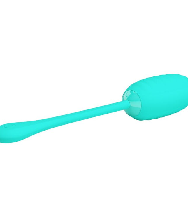 PRETTY LOVE - KIRK RECHARGEABLE VIBRATING EGG AQUA GREEN