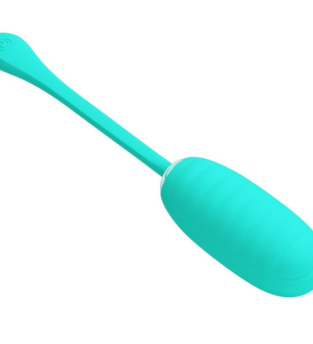 PRETTY LOVE - KIRK RECHARGEABLE VIBRATING EGG AQUA GREEN