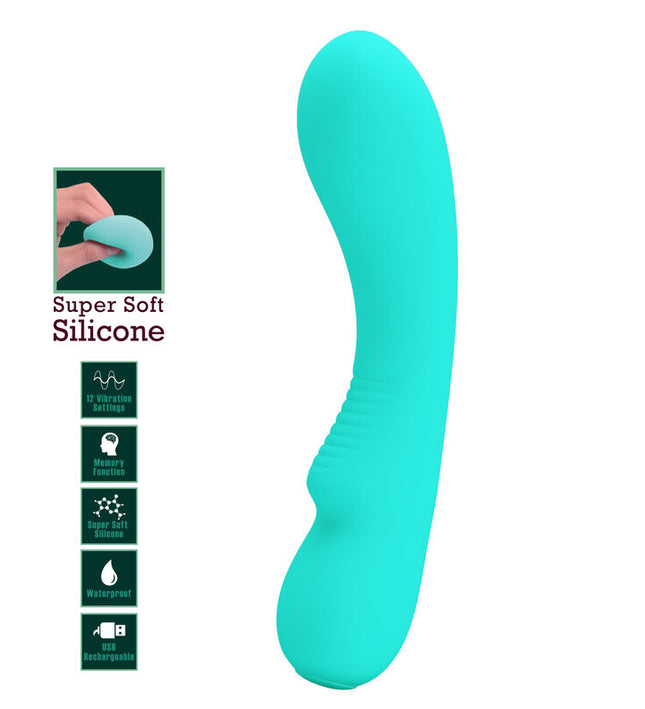 PRETTY LOVE - PRESCOTT RECHARGEABLE VIBRATOR AQUA GREEN