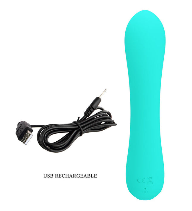 PRETTY LOVE - PRESCOTT RECHARGEABLE VIBRATOR AQUA GREEN