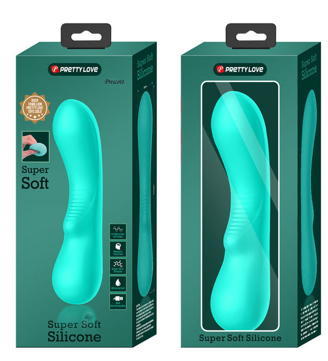 PRETTY LOVE - PRESCOTT RECHARGEABLE VIBRATOR AQUA GREEN
