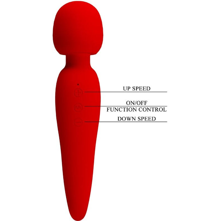 PRETTY LOVE - MEREDITH MASSAGER 12 VIBRATION MODES RED