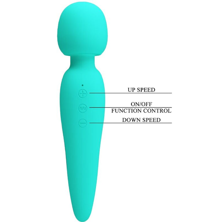 PRETTY LOVE - MEREDITH MASSAGER 12 VIBRATION MODES AQUA GREEN