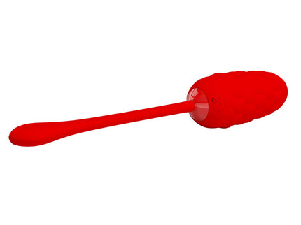 PRETTY LOVE - VIBRATING EGG WITH RED RECHARGEABLE MARINE TEXTURE