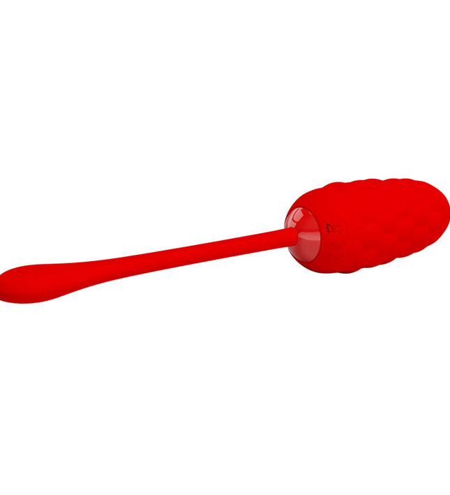 PRETTY LOVE - VIBRATING EGG WITH RED RECHARGEABLE MARINE TEXTURE