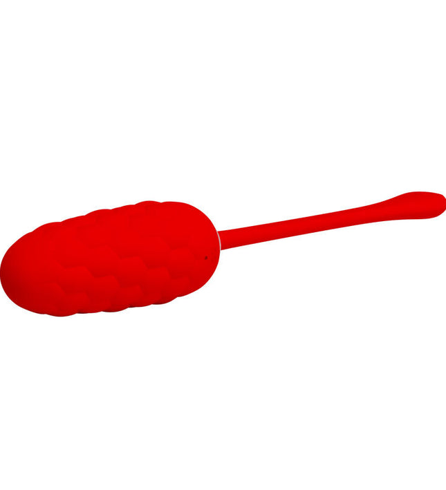 PRETTY LOVE - VIBRATING EGG WITH RED RECHARGEABLE MARINE TEXTURE