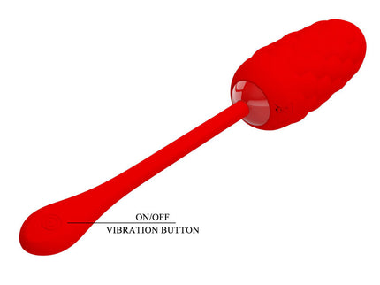 PRETTY LOVE - VIBRATING EGG WITH RED RECHARGEABLE MARINE TEXTURE