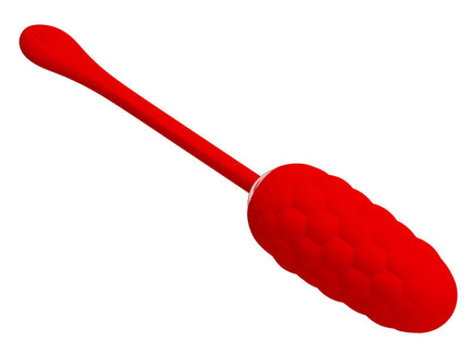 PRETTY LOVE - VIBRATING EGG WITH RED RECHARGEABLE MARINE TEXTURE