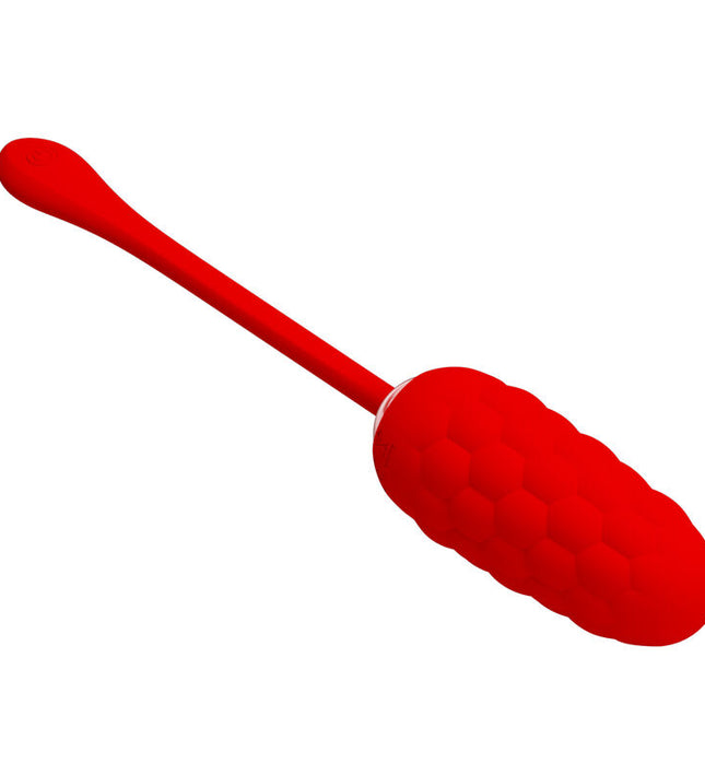 PRETTY LOVE - VIBRATING EGG WITH RED RECHARGEABLE MARINE TEXTURE