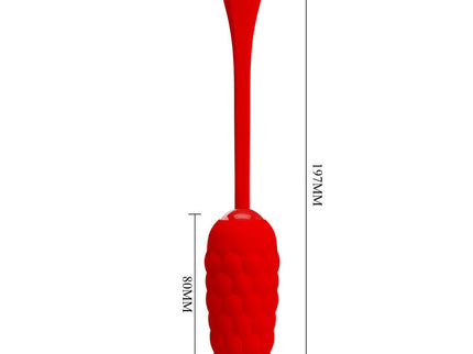 PRETTY LOVE - VIBRATING EGG WITH RED RECHARGEABLE MARINE TEXTURE