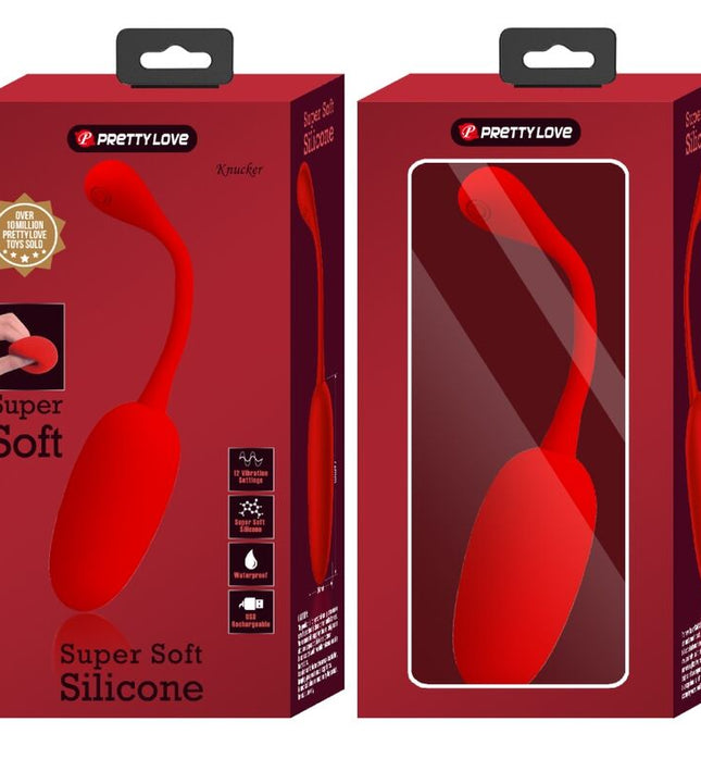 PRETTY LOVE - KNUCKER RED RECHARGEABLE VIBRATING EGG