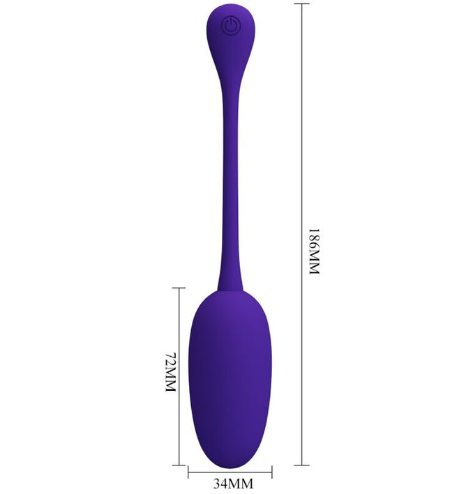 PRETTY LOVE - KNUCKER PURPLE RECHARGEABLE VIBRATING EGG