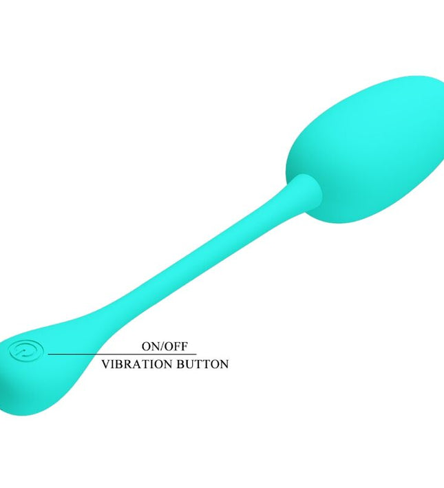 PRETTY LOVE - KNUCKER WATER GREEN RECHARGEABLE VIBRATING EGG