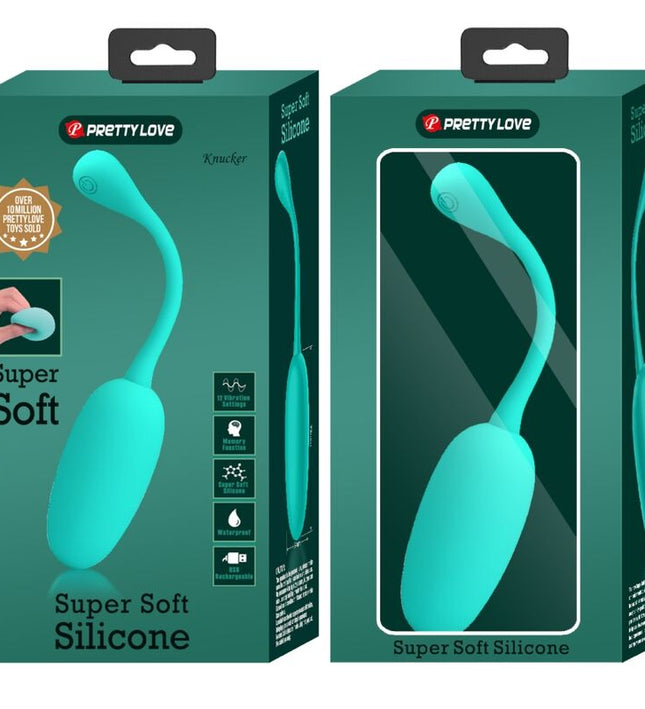 PRETTY LOVE - KNUCKER WATER GREEN RECHARGEABLE VIBRATING EGG