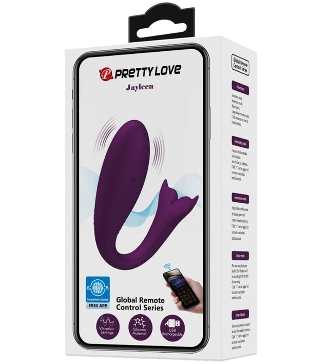 PRETTY LOVE - JAYLEEN VIBRATOR APP REMOTE CONTROL PURPLE