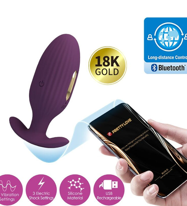PRETTY LOVE - JEFFERSON APP CONTROLLED ANAL PLUG PURPLE