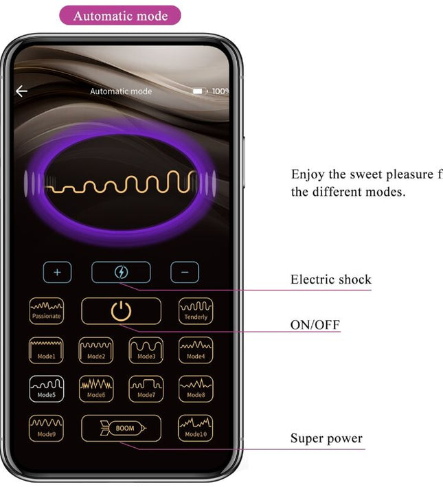 PRETTY LOVE - JEFFERSON APP CONTROLLED ANAL PLUG PURPLE