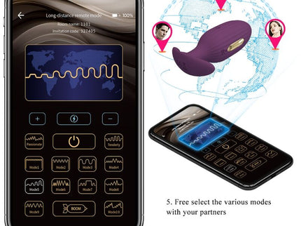 PRETTY LOVE - JEFFERSON APP CONTROLLED ANAL PLUG PURPLE