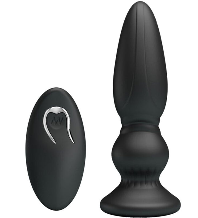 MR PLAY - POWERFUL VIBRATOR REMOTE CONTROL ANAL PLUG BLACK