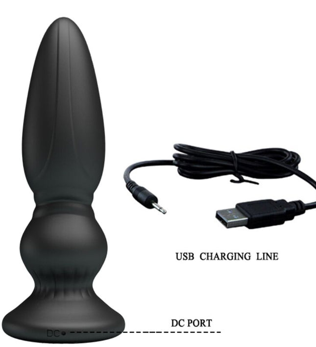 MR PLAY - POWERFUL VIBRATOR REMOTE CONTROL ANAL PLUG BLACK