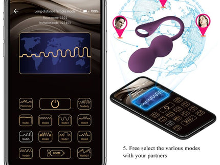 PRETTY LOVE - ELVIRA KEGEL BALLS APP REMOTE CONTROL PURPLE