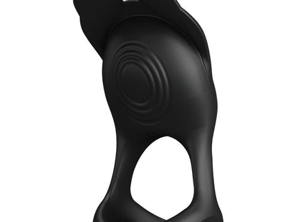 PRETTY LOVE - SILAS VIBRANT PENIS RING 7 VIBRATIONS BLACK SILICONE