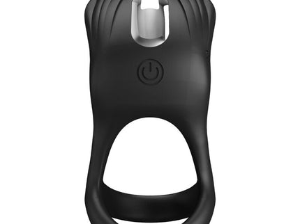 PRETTY LOVE - SILAS VIBRANT PENIS RING 7 VIBRATIONS BLACK SILICONE