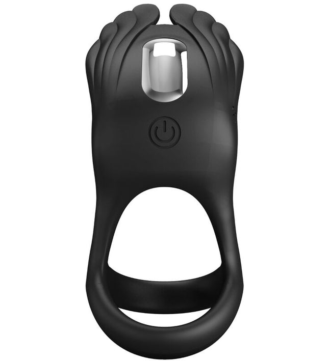 PRETTY LOVE - SILAS VIBRANT PENIS RING 7 VIBRATIONS BLACK SILICONE