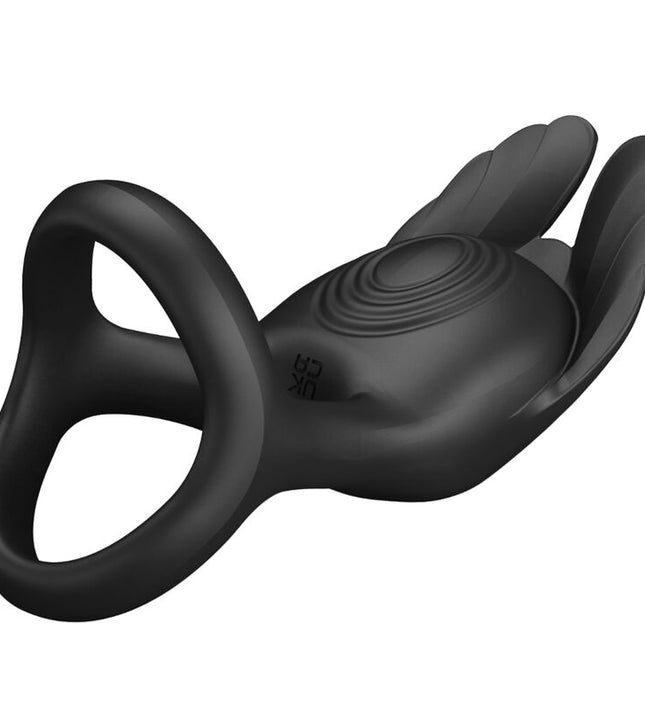 PRETTY LOVE - SILAS VIBRANT PENIS RING 7 VIBRATIONS BLACK SILICONE
