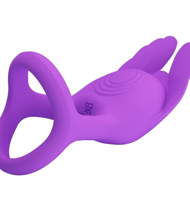 PRETTY LOVE - SILAS VIBRANT PENIS RING 7 VIBRATIONS PURPLE SILICONE