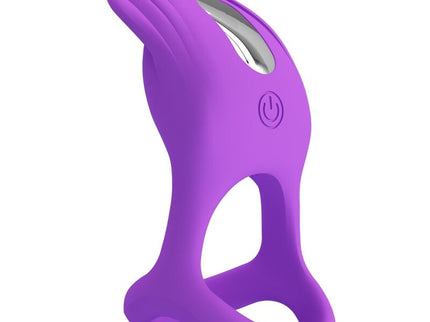 PRETTY LOVE - SILAS VIBRANT PENIS RING 7 VIBRATIONS PURPLE SILICONE