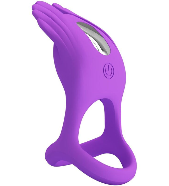 PRETTY LOVE - SILAS VIBRANT PENIS RING 7 VIBRATIONS PURPLE SILICONE