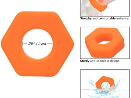 CALEXOTICS - ALPHA PROLONG SEXAGON RING ORANGE