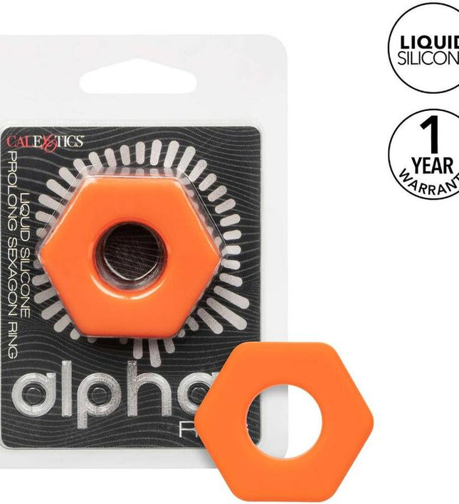 CALEXOTICS - ALPHA PROLONG SEXAGON RING ORANGE