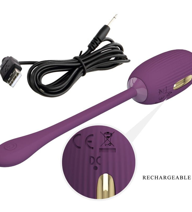 PRETTY LOVE - DOREEN PURPLE RECHARGEABLE VIBRATING EGG