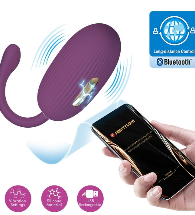 PRETTY LOVE - DOREEN PURPLE RECHARGEABLE VIBRATING EGG