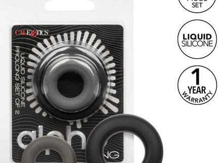 CALEXOTICS - ALPHA PROLONG SET OF 2 RING GREY