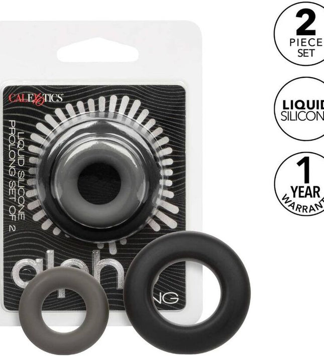 CALEXOTICS - ALPHA PROLONG SET OF 2 RING GREY