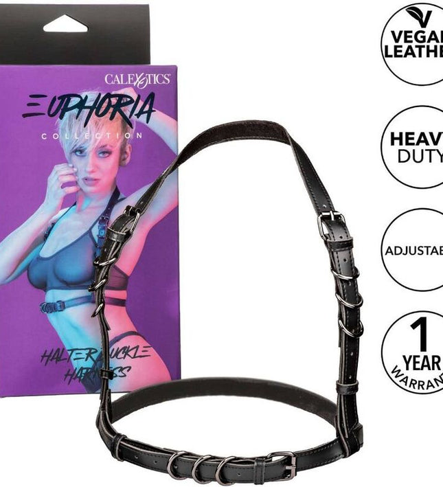 CALEXOTICS - EUPHORIA HALTER BUCKLE HARNESS BLACK