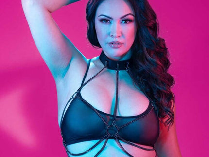 CALEXOTICS - EUPHORIA PLUS SIZE MULTI CHAIN COLLAR HARNESS