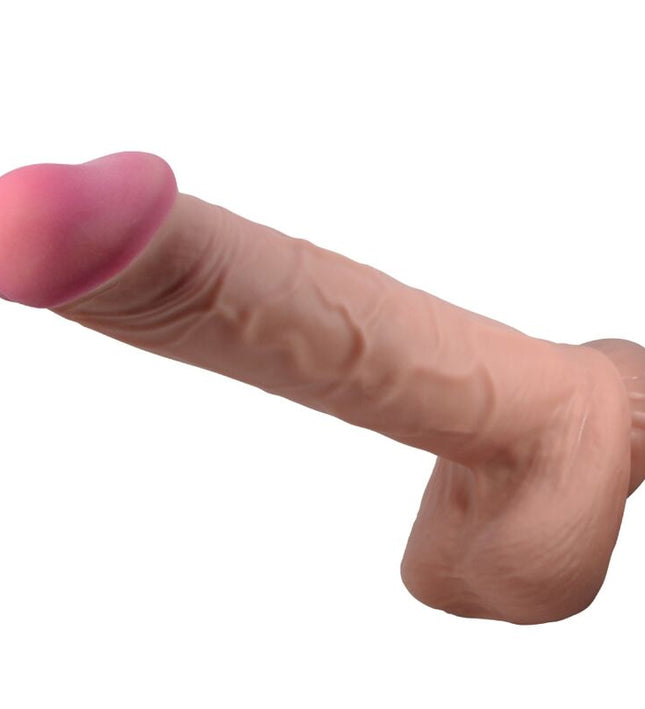 PRETTY LOVE - SLIDING SKIN SERIES REALISTIC DILDO WITH SLIDING SKIN SUCTION CUP BROWN 26 CM