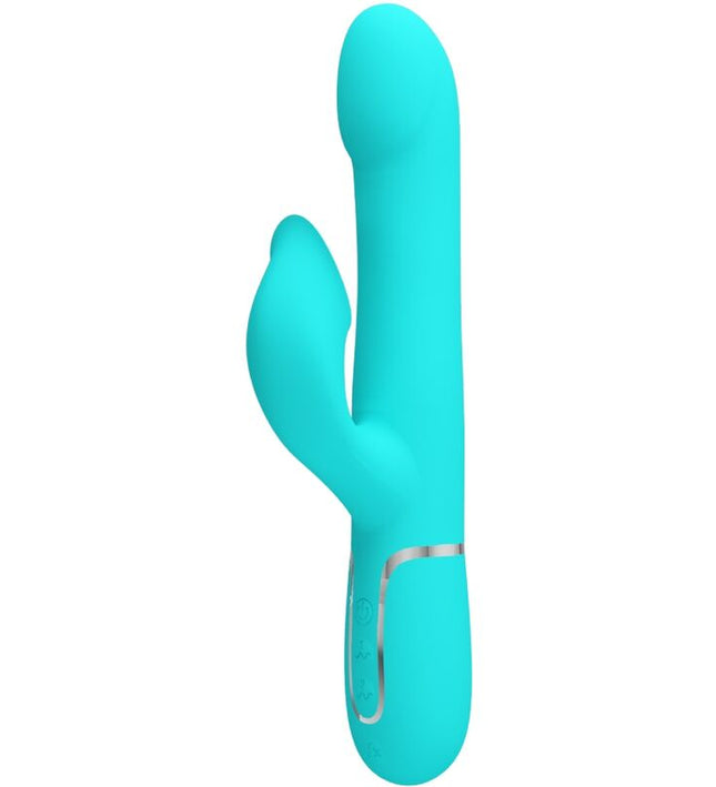 PRETTY LOVE - RABBIT VIBRATOR PEARLS AQUA GREEN