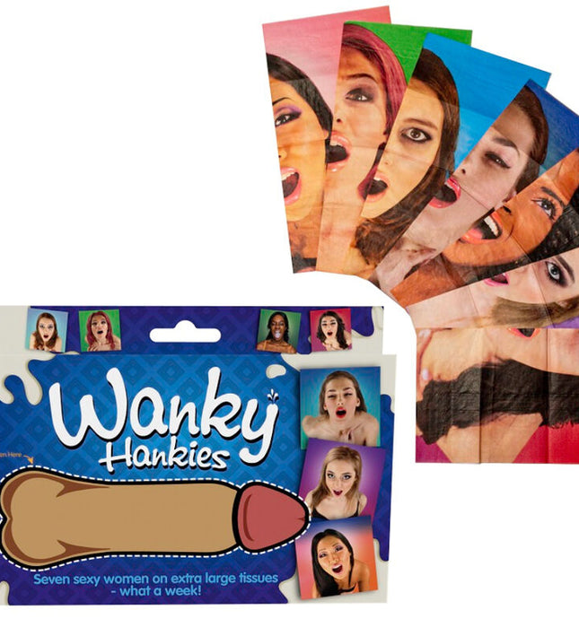 SPENCER & FLEETWOOD - WANKY HANKIES 7 EXTRA LARGE WOMEN'S HANDKERCHIEFS