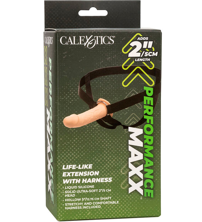 CALEXOTICS - PERFORMANCE MAXX LIFE-LIKE EXTENSION WITH HARNESS LIGHT SKIN